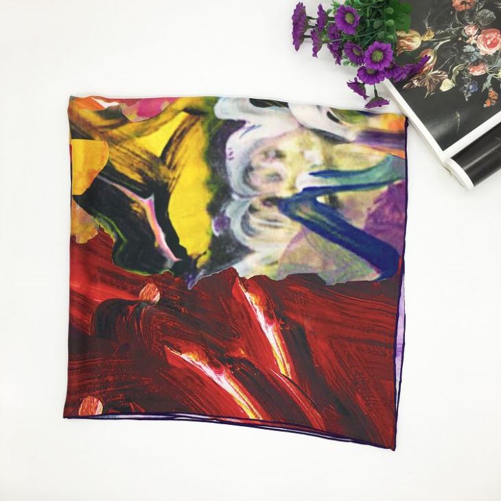 Digital Printing Polyester Satin Scarf Digital Printing Polyester Satin Scarf