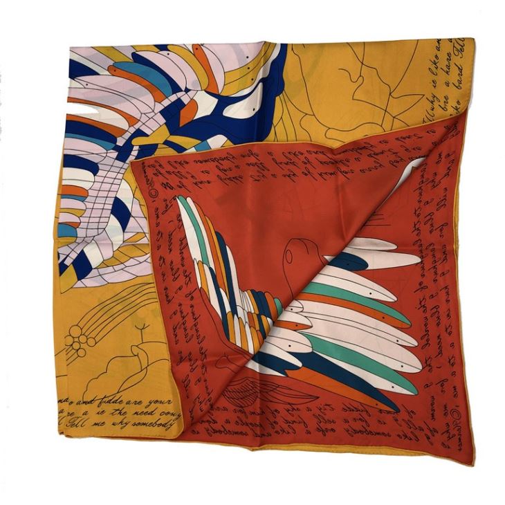 Double Sided Custom 100 Silk Digital Printed Scarf